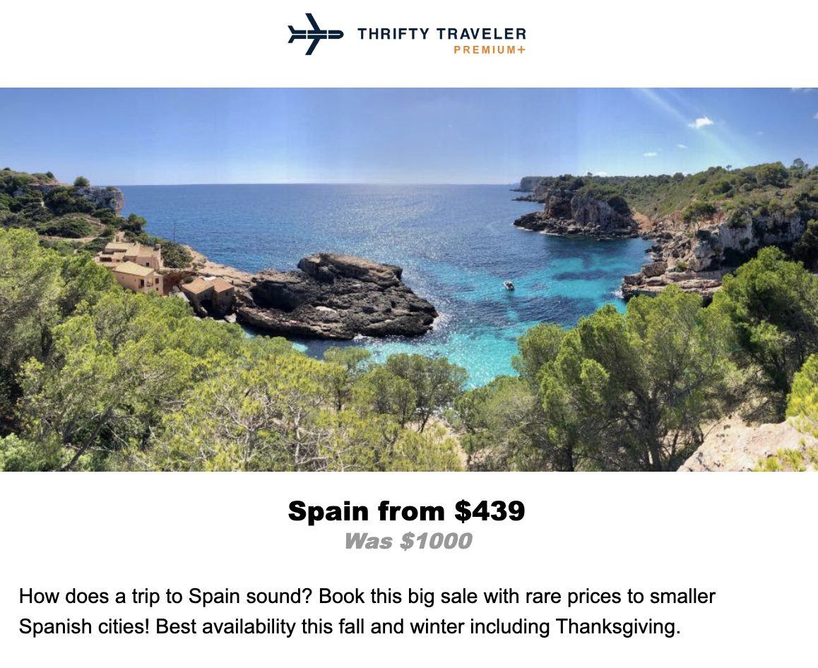 Spain flight deal