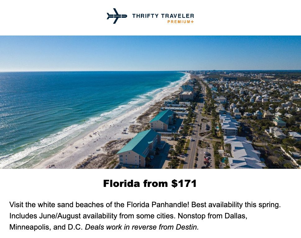 destin flight deal