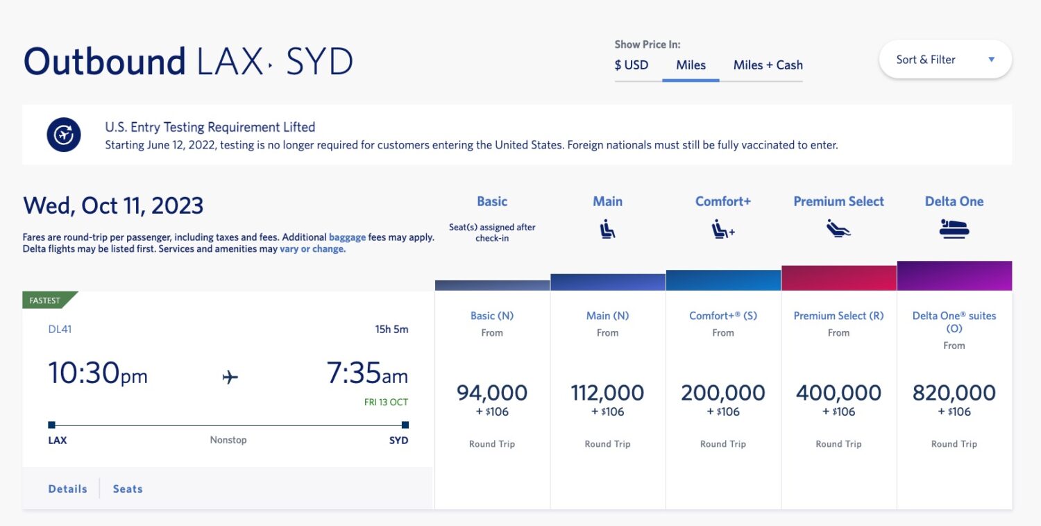 lax to sydney basic economy