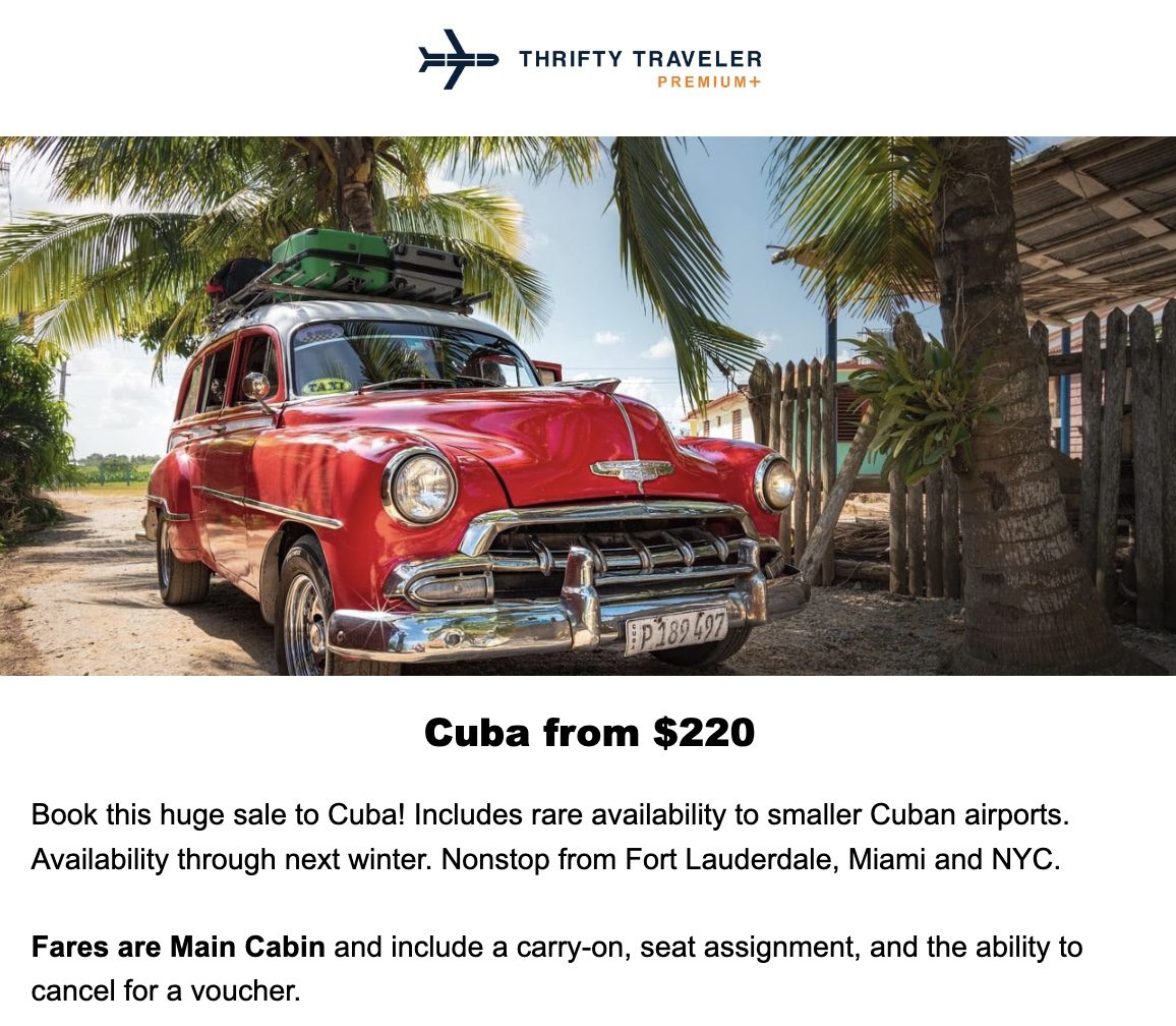 Cuba flight deal