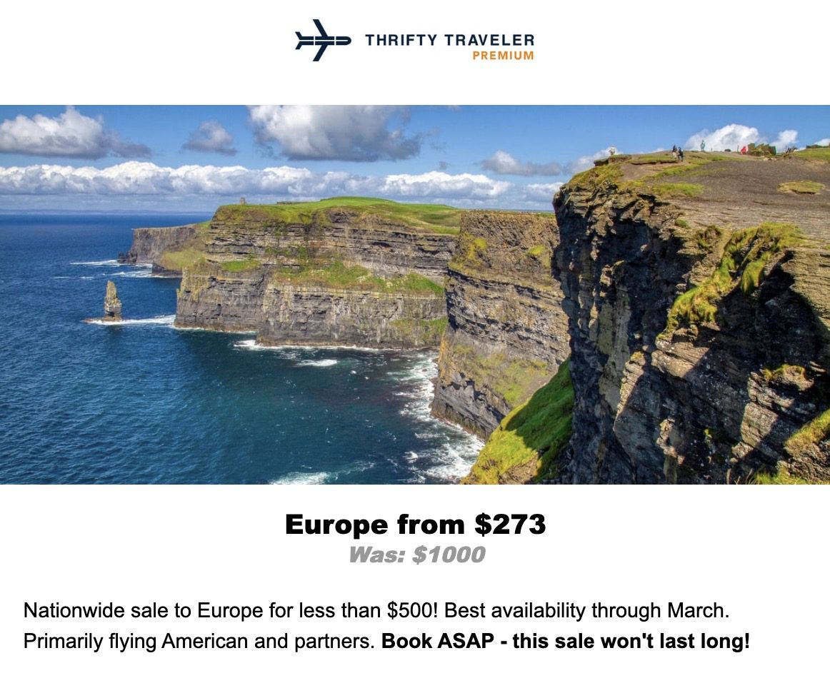 europe flight deal