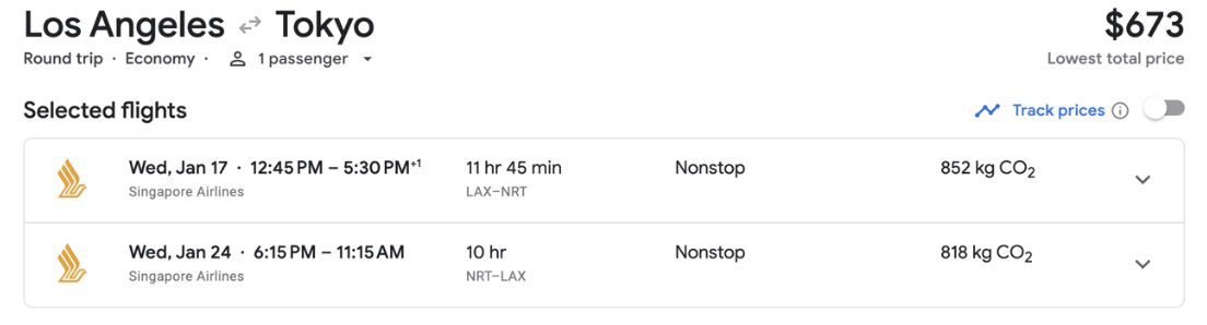 LAX to Tokyo airfare