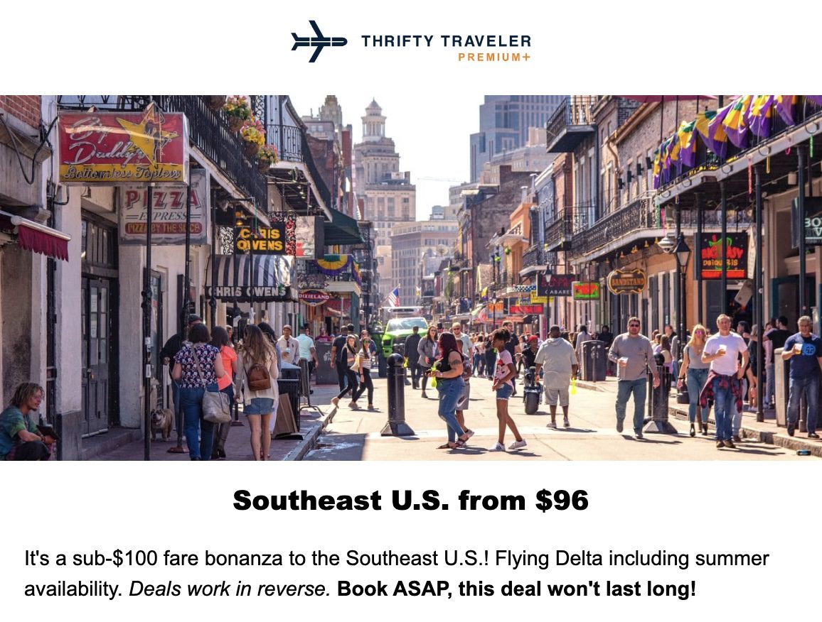 New Orleans flight deal