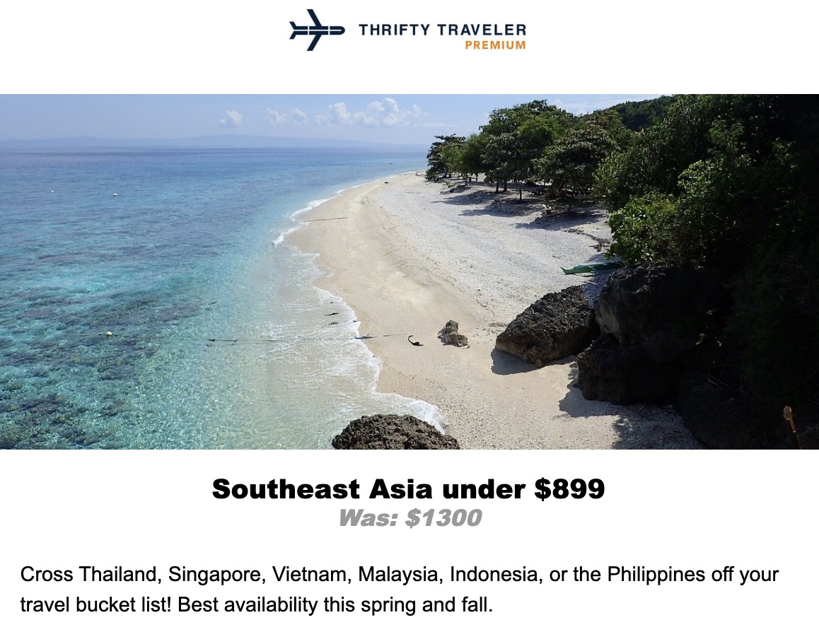 SE Asia flight deal