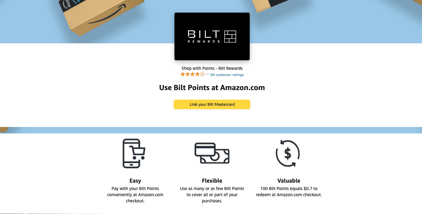 use bilt points for amazon purchases