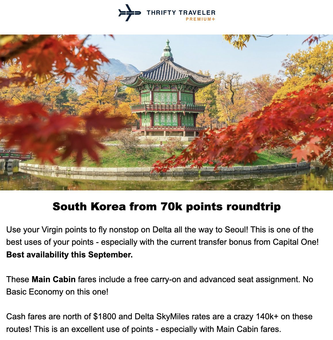 Seoul, South Korea flight deal