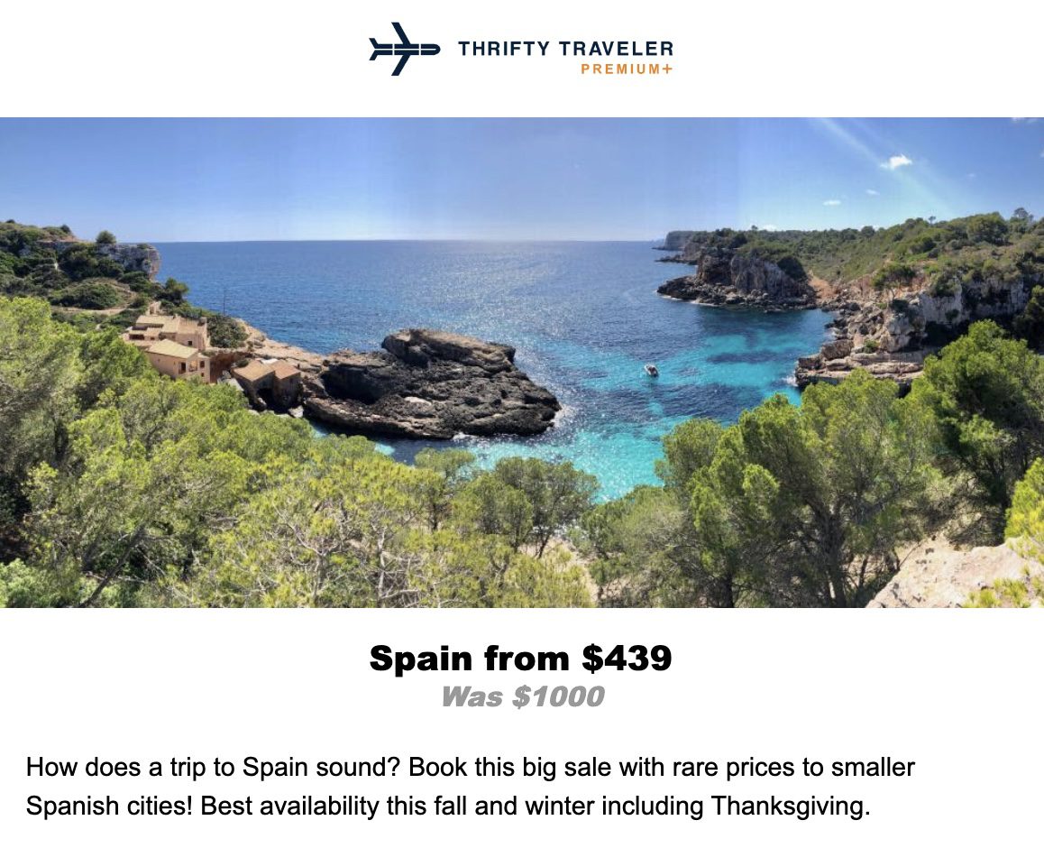 Spain flight deal
