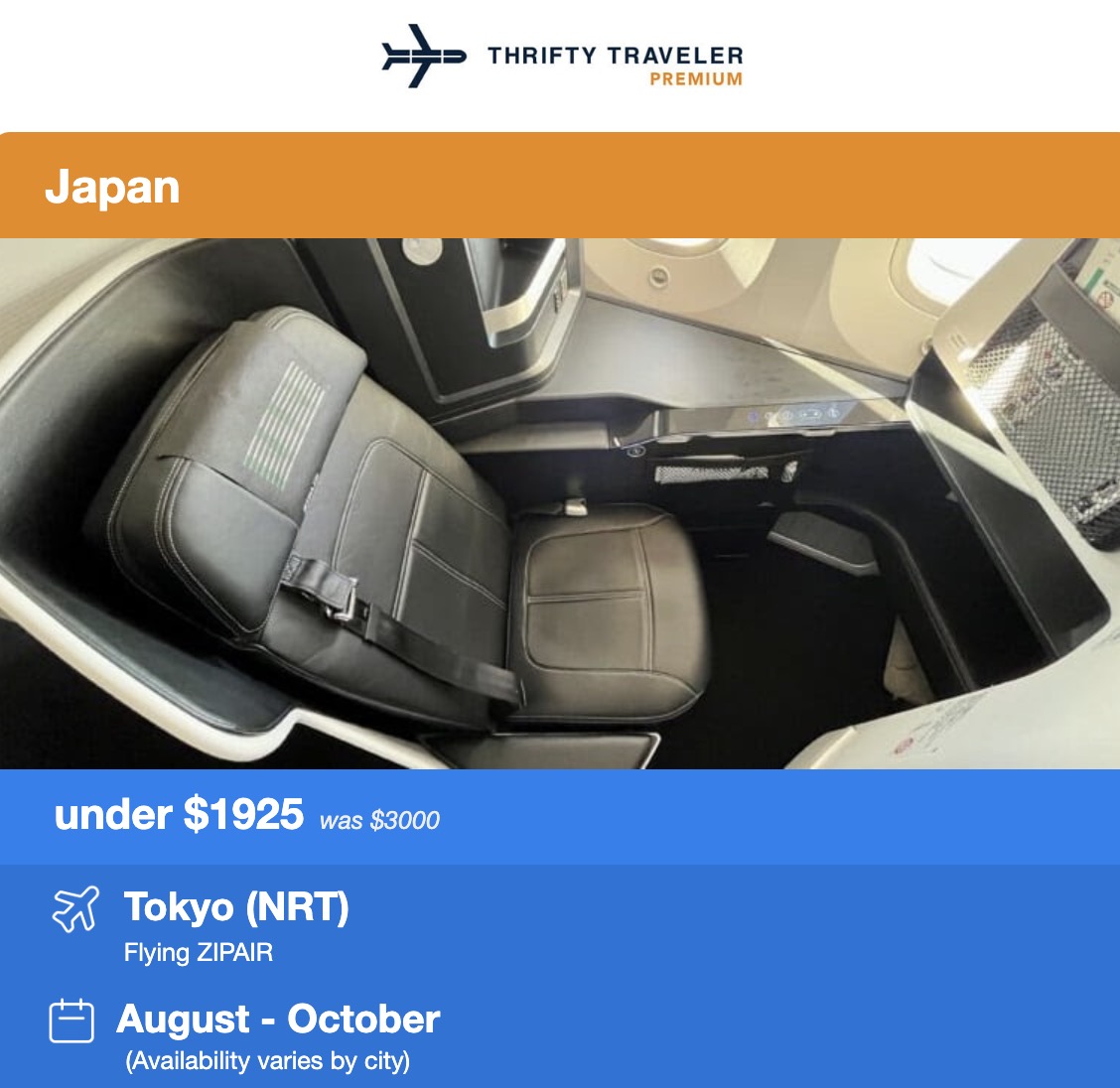 Zip Air business class