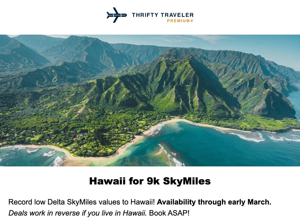 delta skymiles sale to hawaii