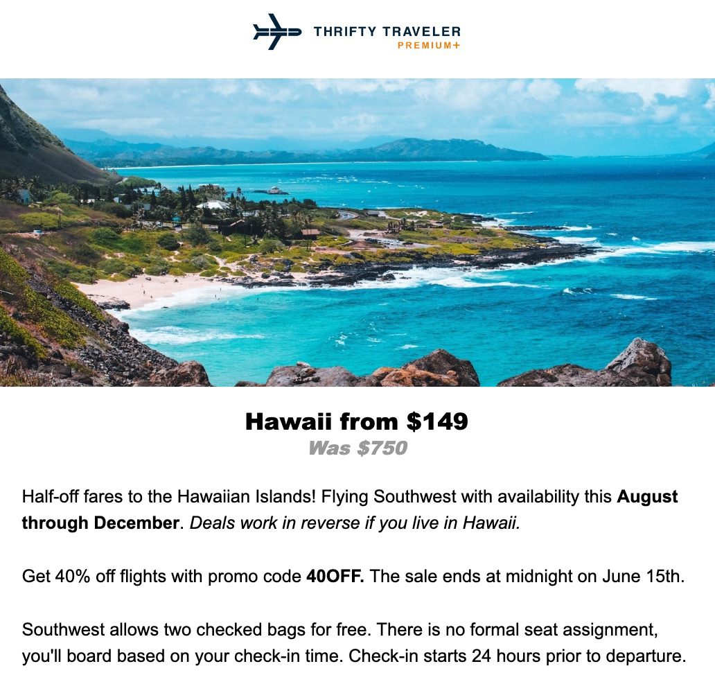 hawaii flight deal