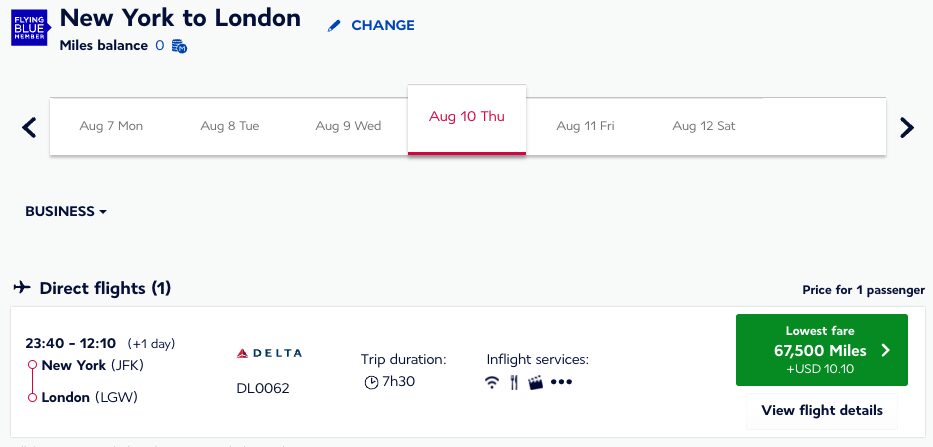 New York to London Direct Flights