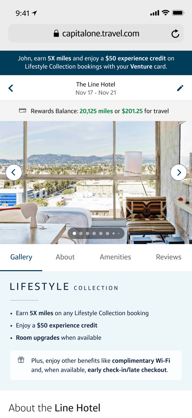 Capital One Launches Lifestyle Collection: Benefits for More Cardholders at Select Hotels 3 Lifestyle Collection Capital One