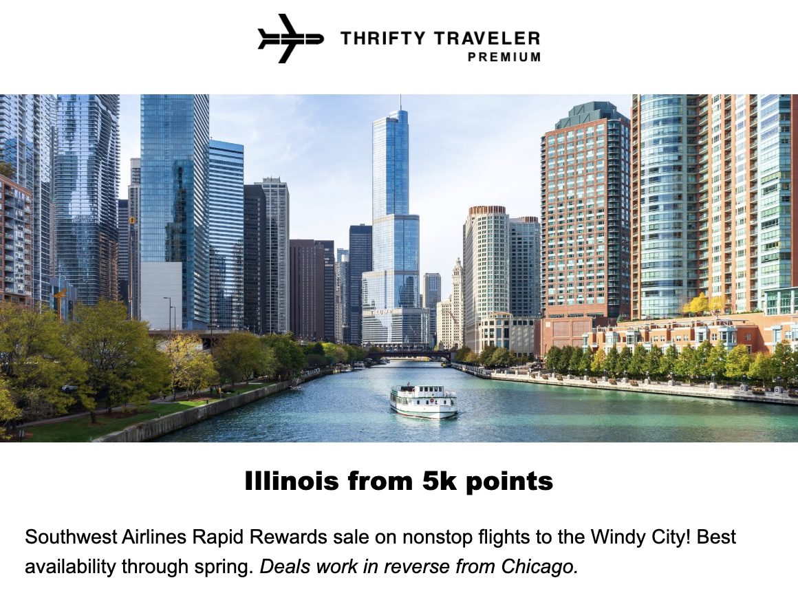 Chicago Rapid Rewards flight deal
