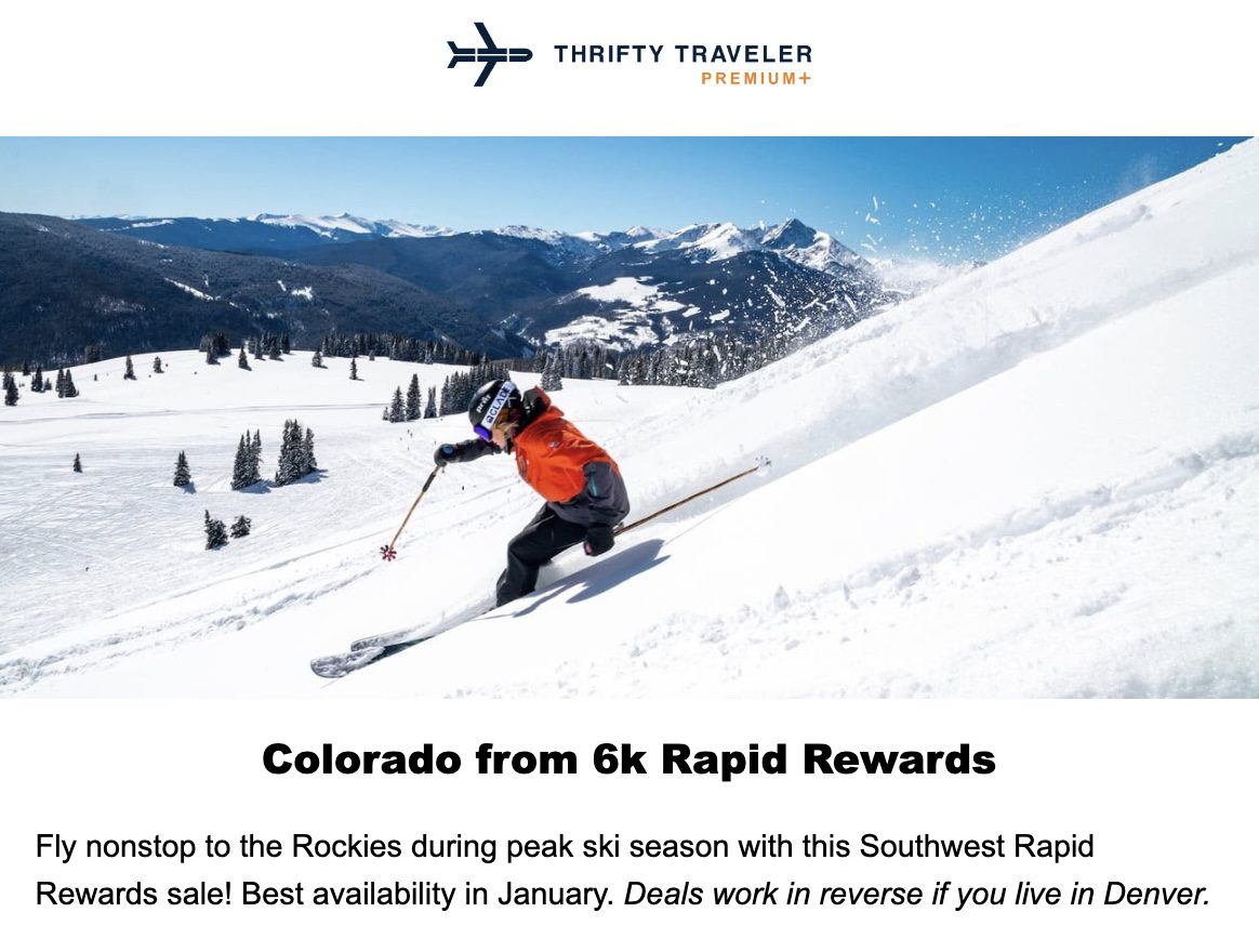 Rapid Rewards points to Colorado