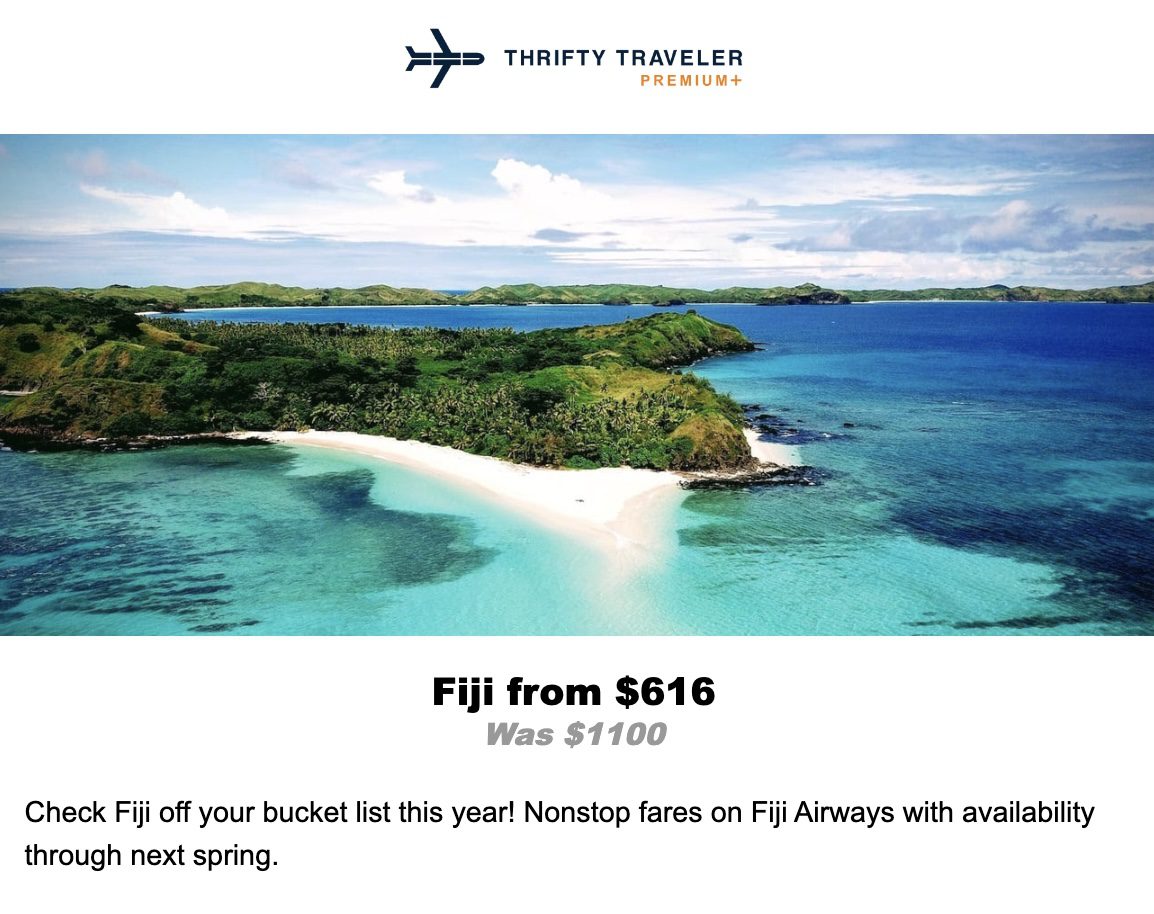 Nonstop flight deal to Fiji