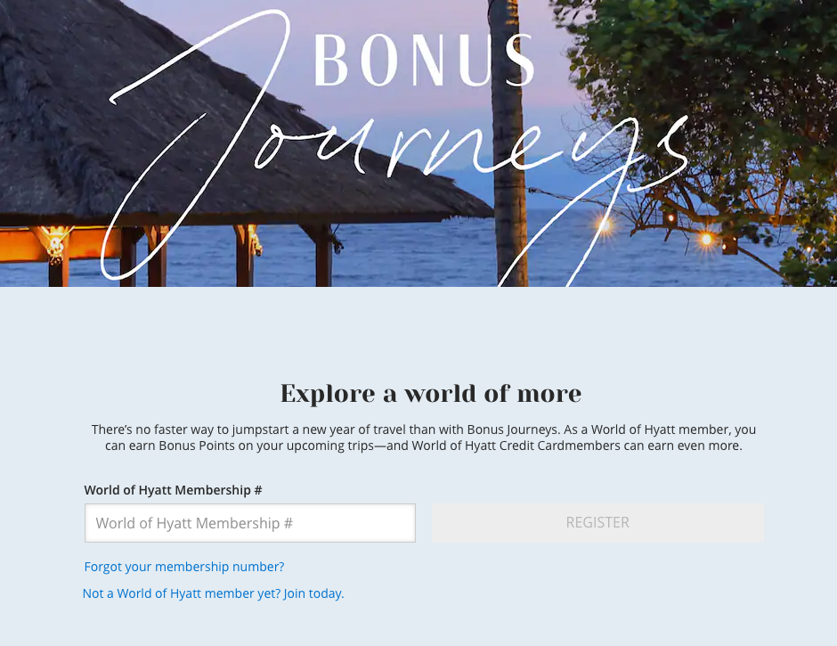 Hyatt Bonus Journeys