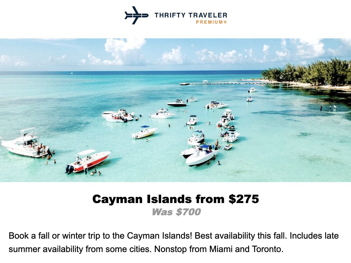 Cayman Islands flight deal