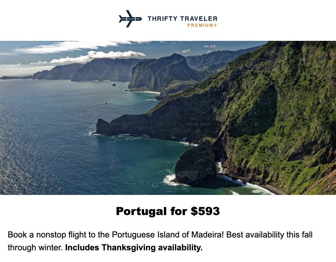Madeira Portugal flight deal