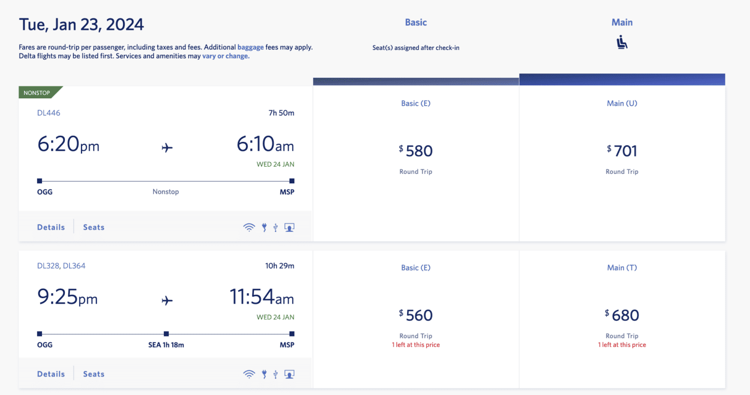 Delta full airfare disclosure