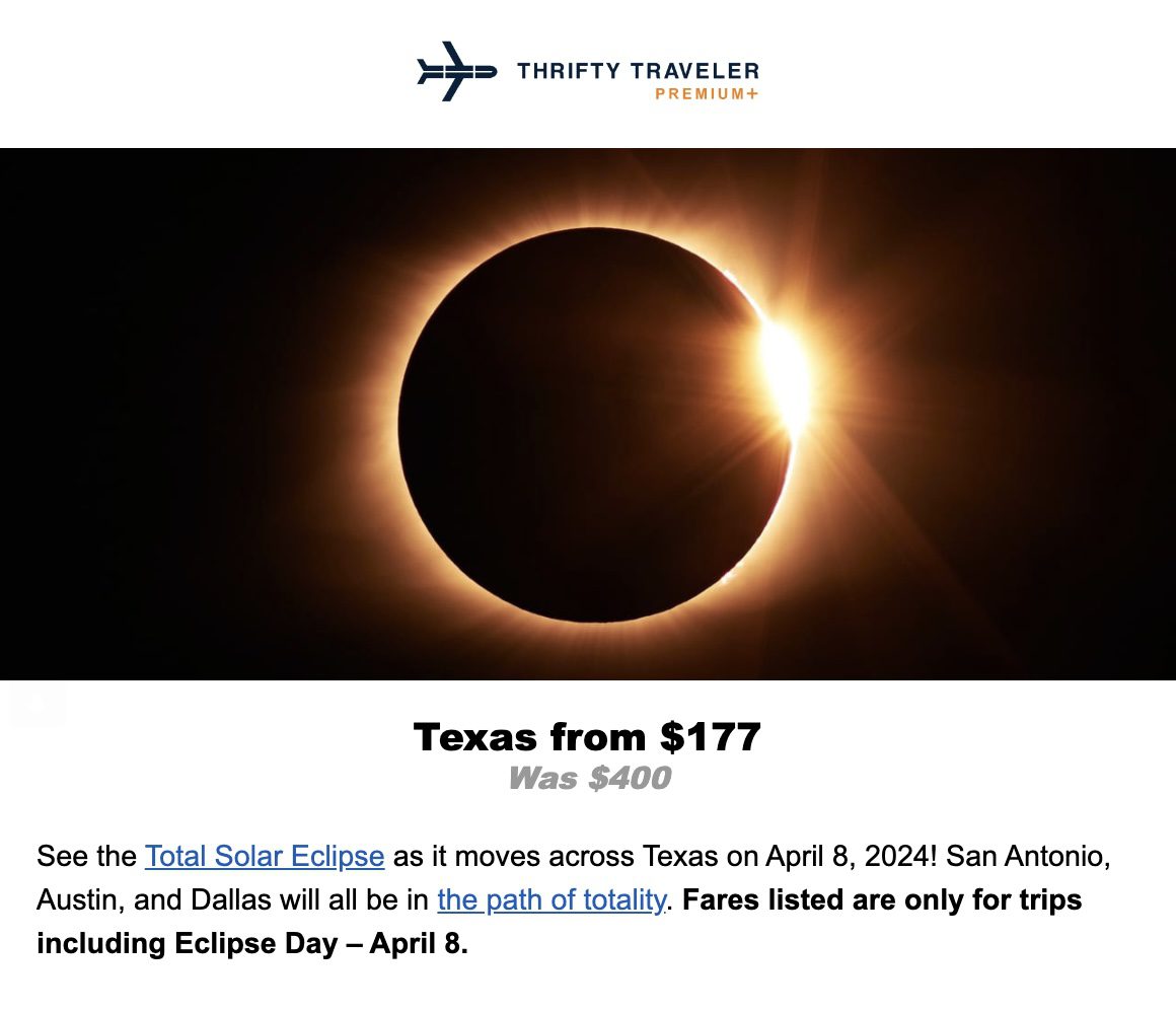 Eclipse Flight Deal
