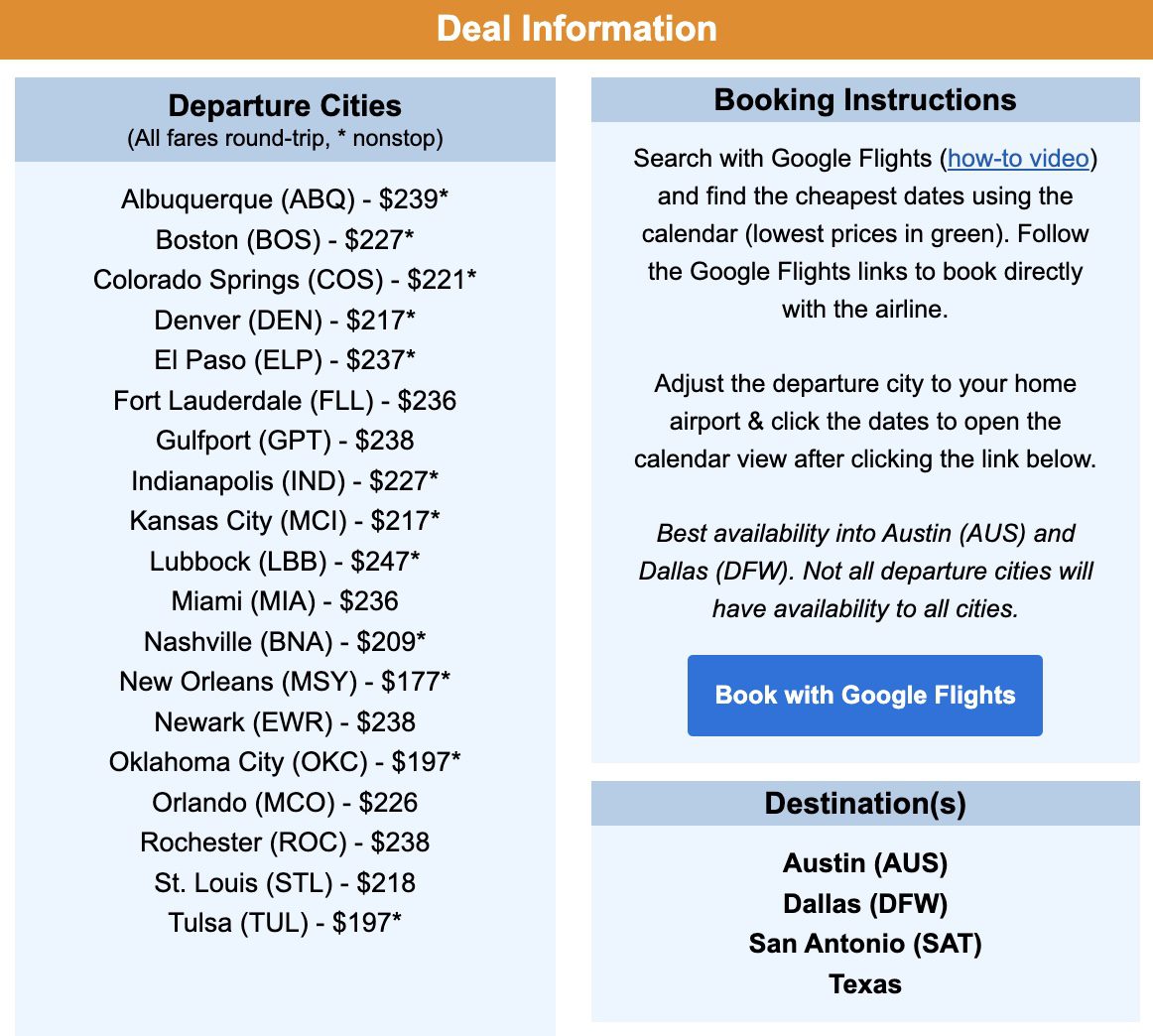 Eclipse flight deal information