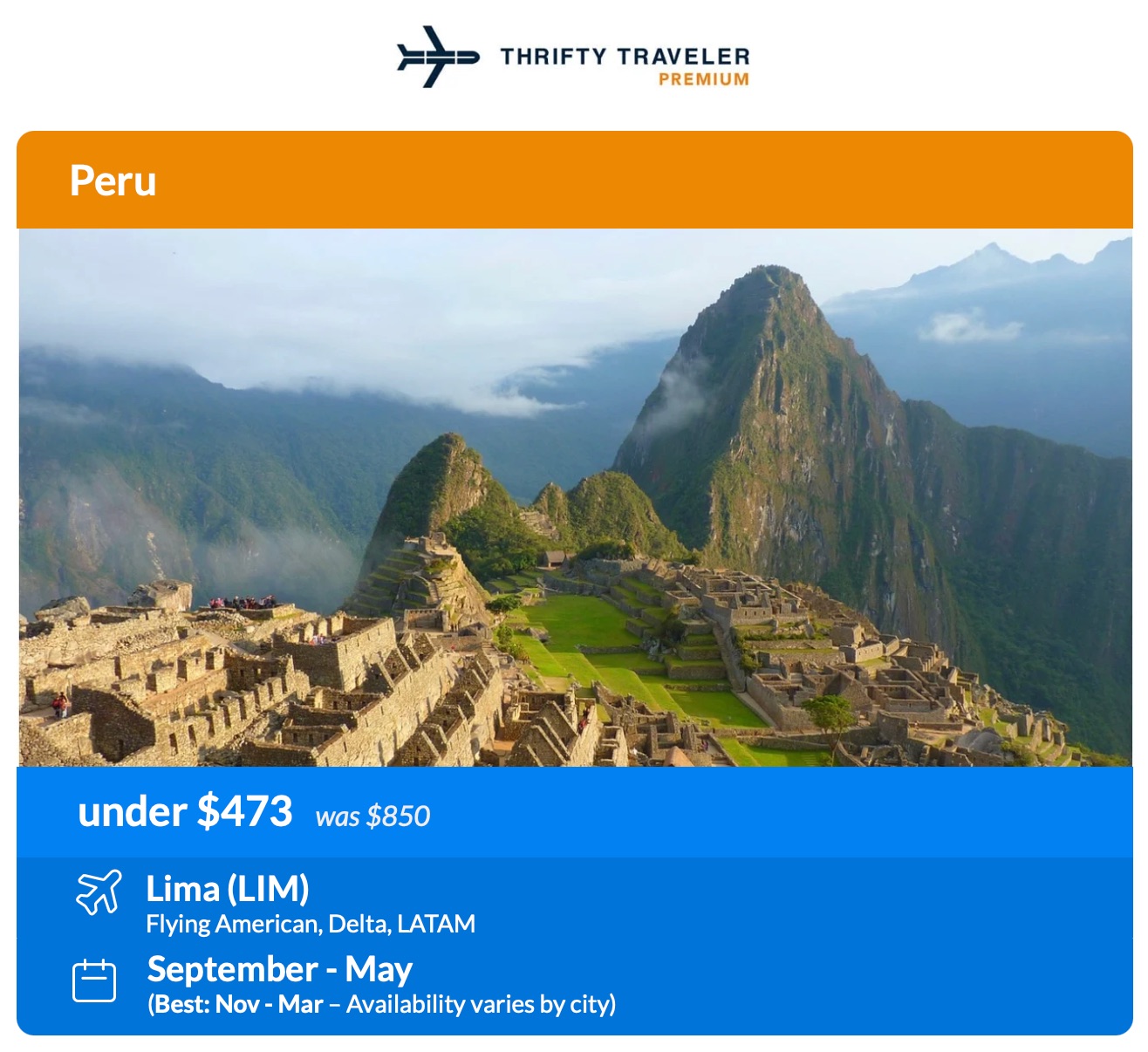 TT Premium Deal (Lima, Peru)