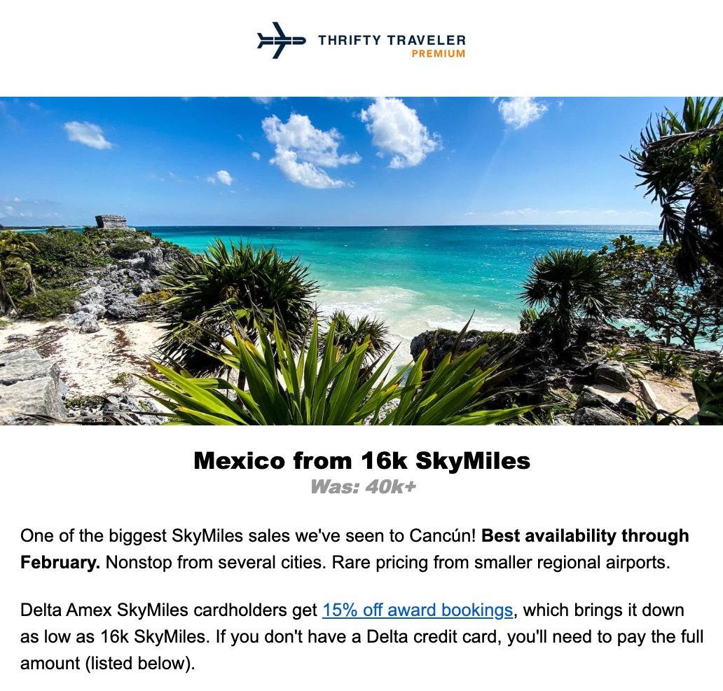 delta skymiles sale cancun