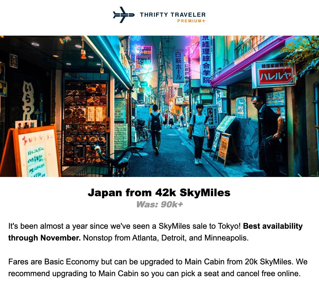 delta skymiles deal to japan