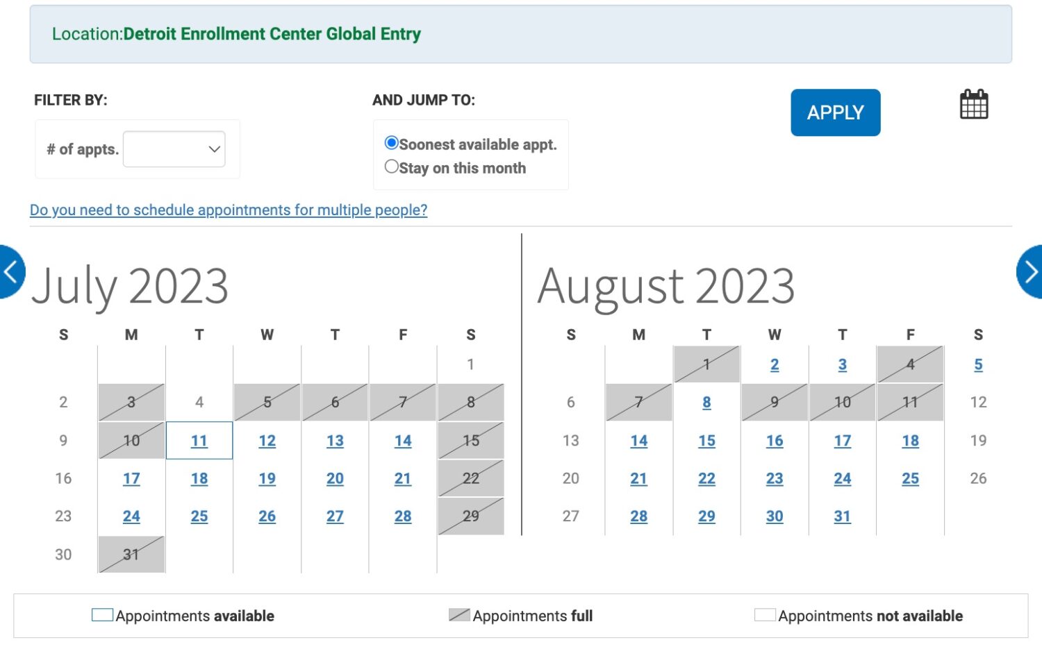 detroit global entry