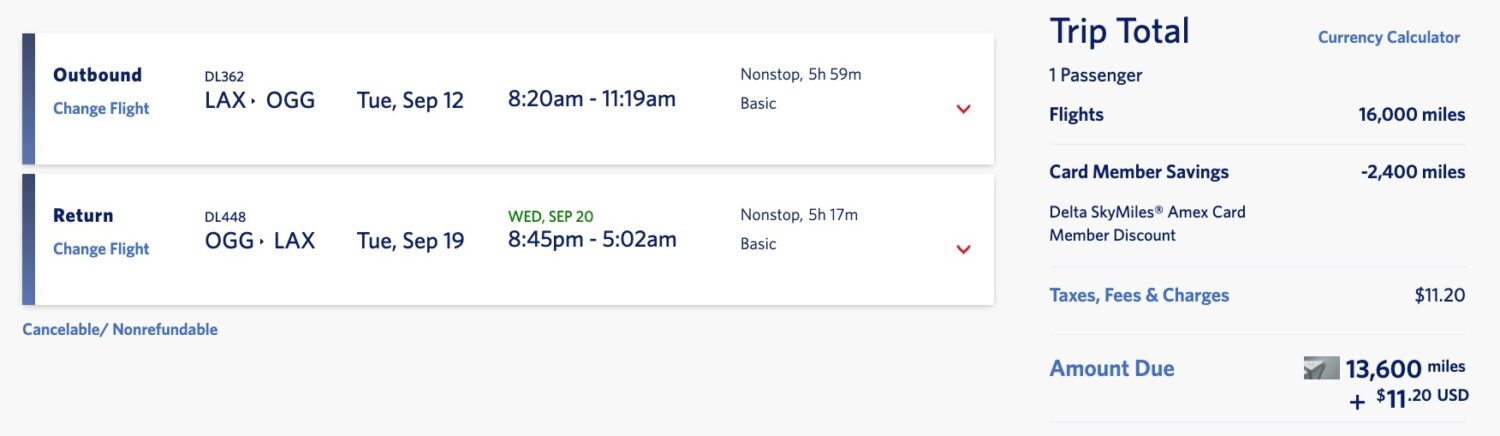 la to maui skymiles deal