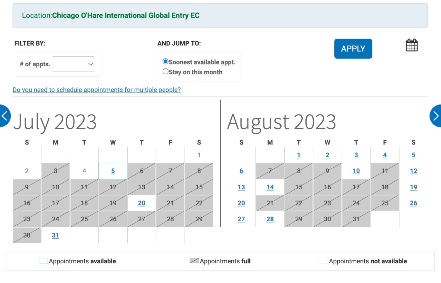 chicago ord global entry