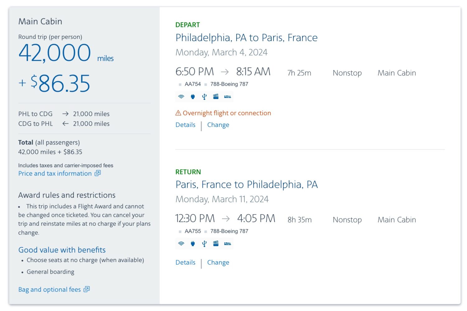 philadelphia to paris