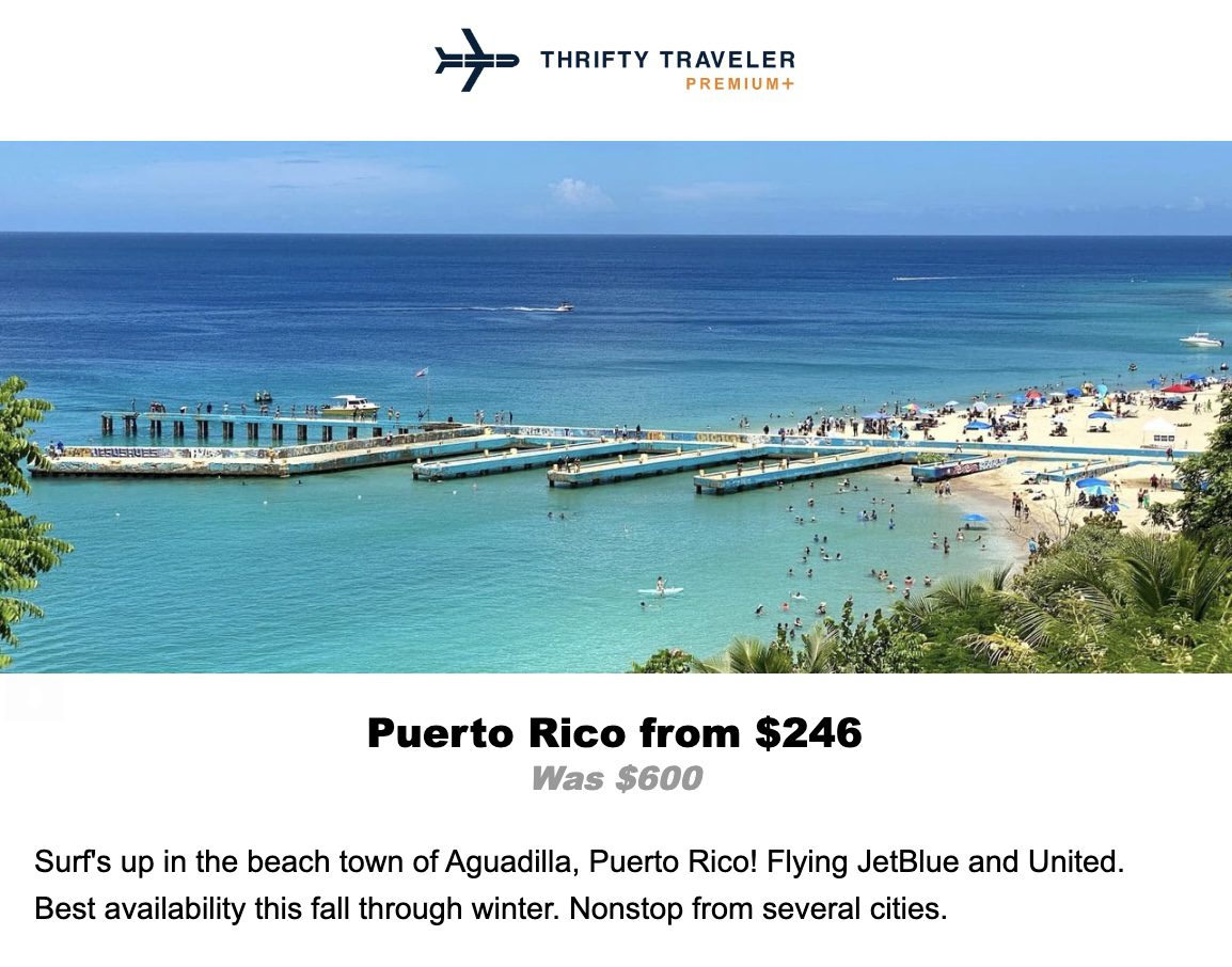 Aguadilla Puerto Rico flight deal