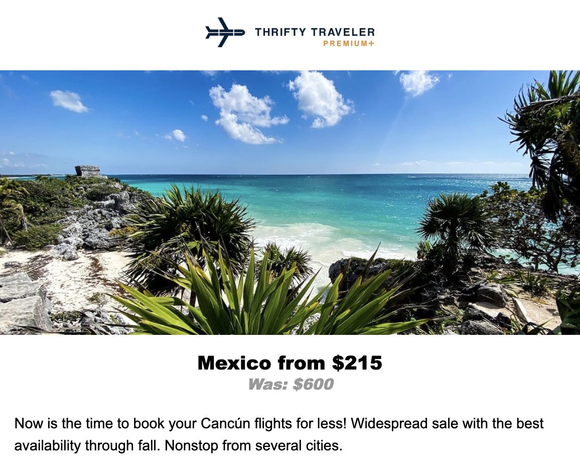 Cancún flight deal