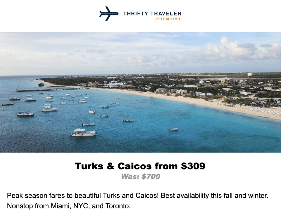 Turks and Caicos flight deal