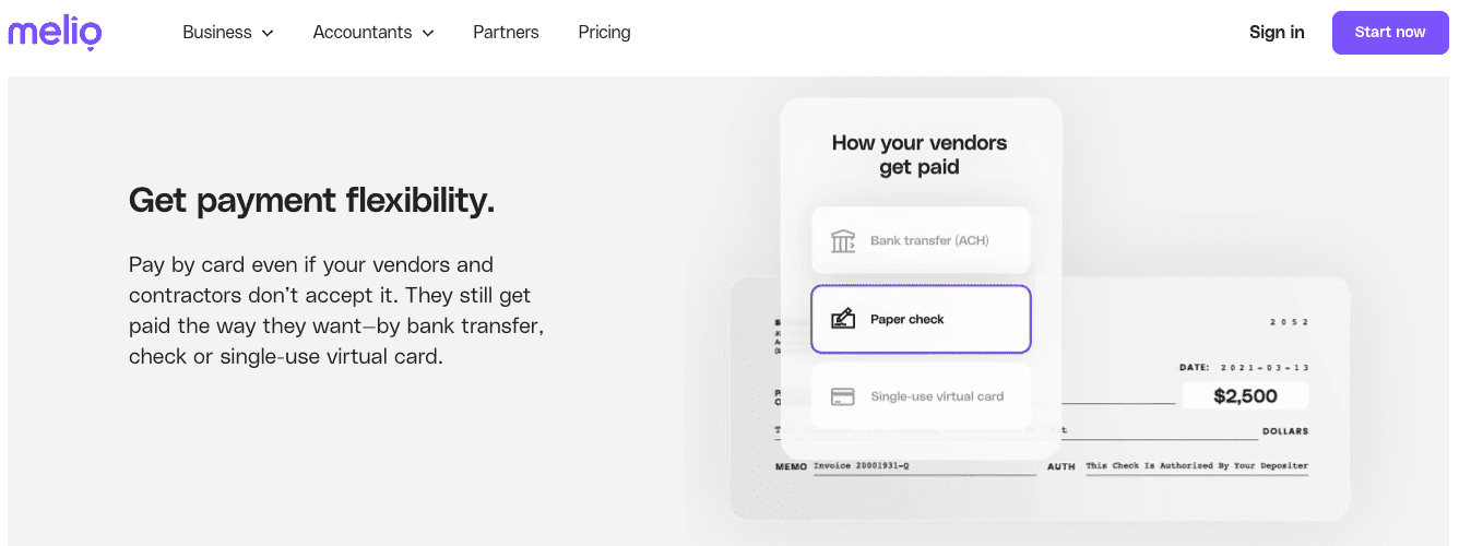melio business payments