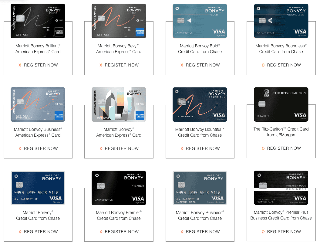 Marriott Bonvoy credit cards