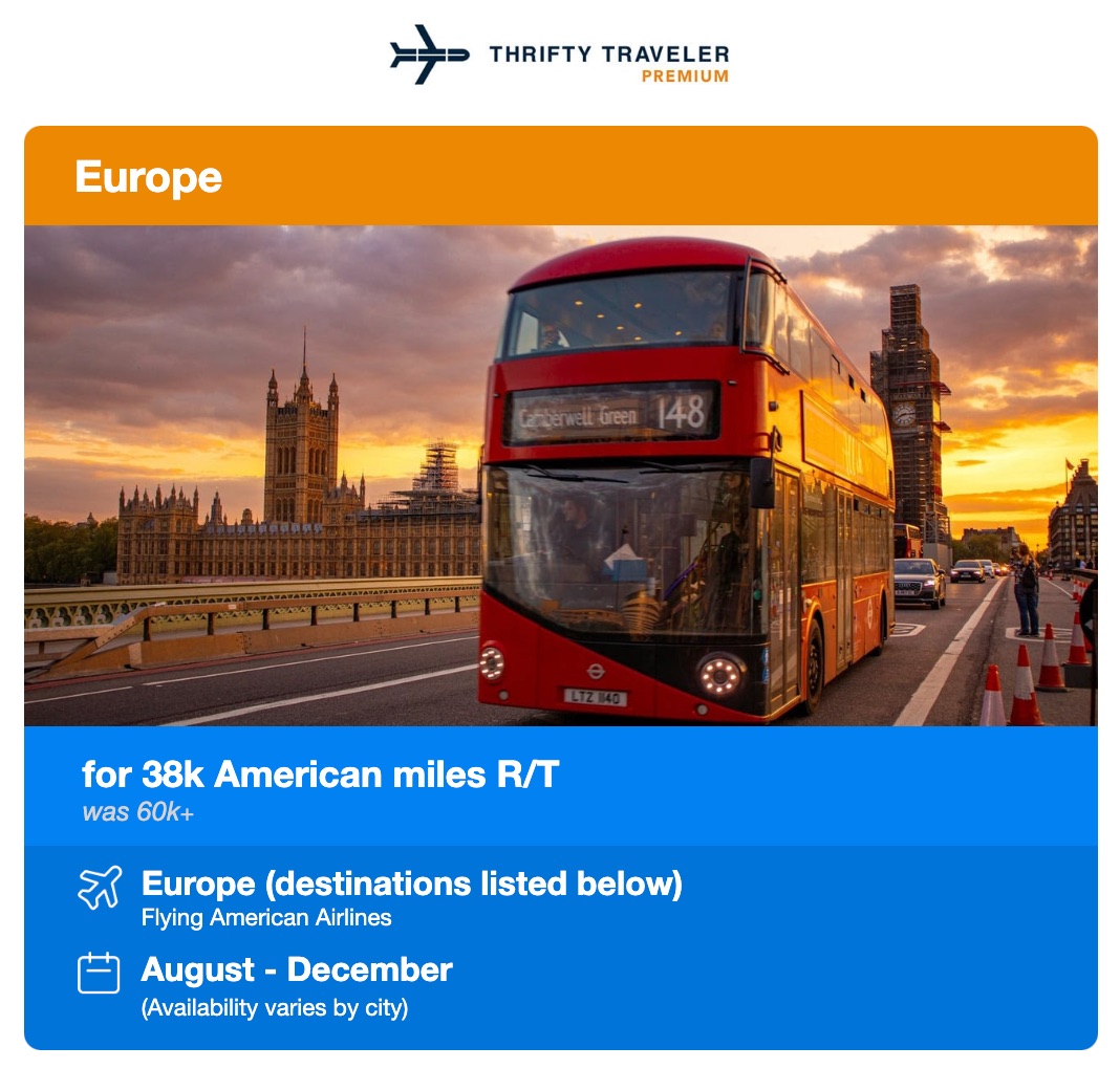 aadvantage europe deal