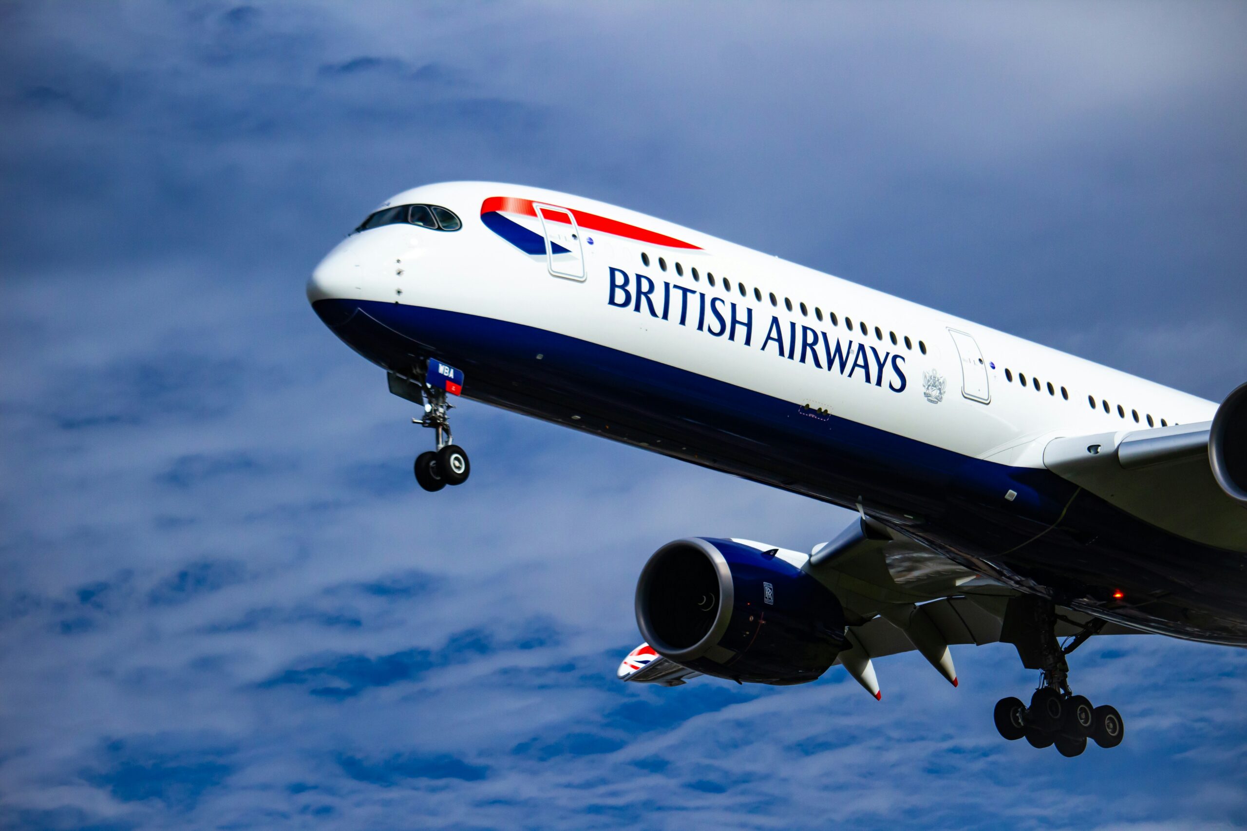A British Airways plane flying 