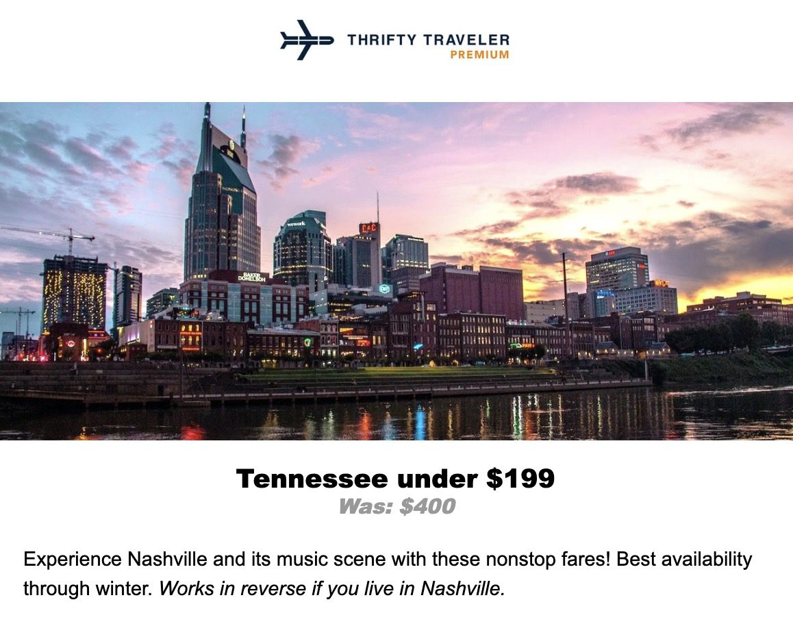 Nashville flight deal