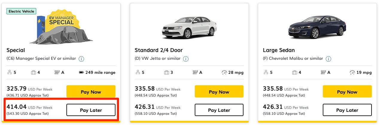 Week-long rental with Amex CDP