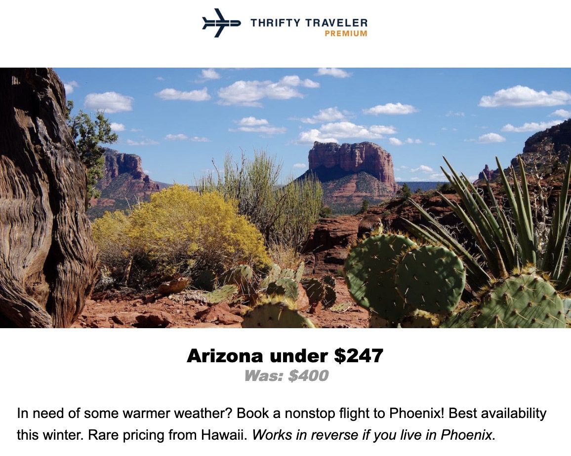Phoenix arizona flight deal