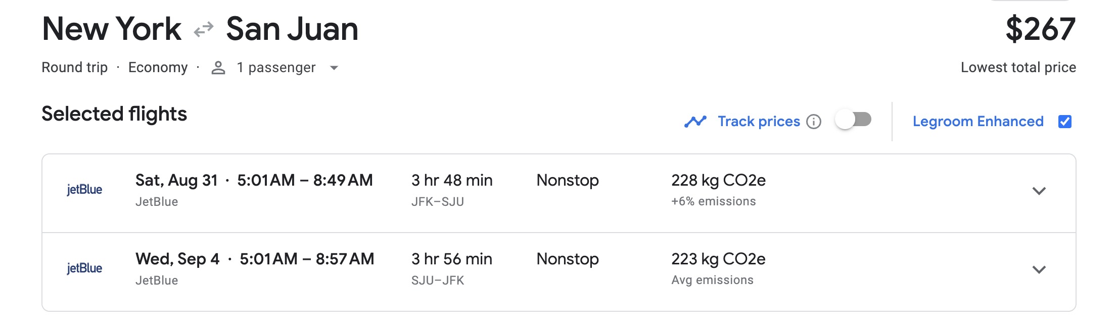 San Juan flight deal