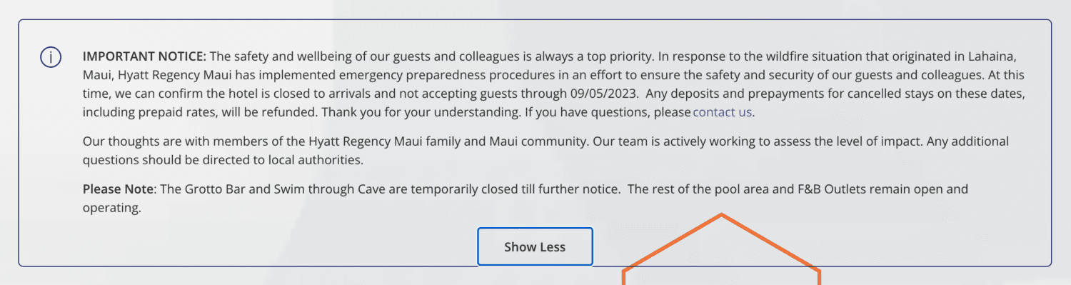 Hyatt Regency Resort and Spa Maui fires update