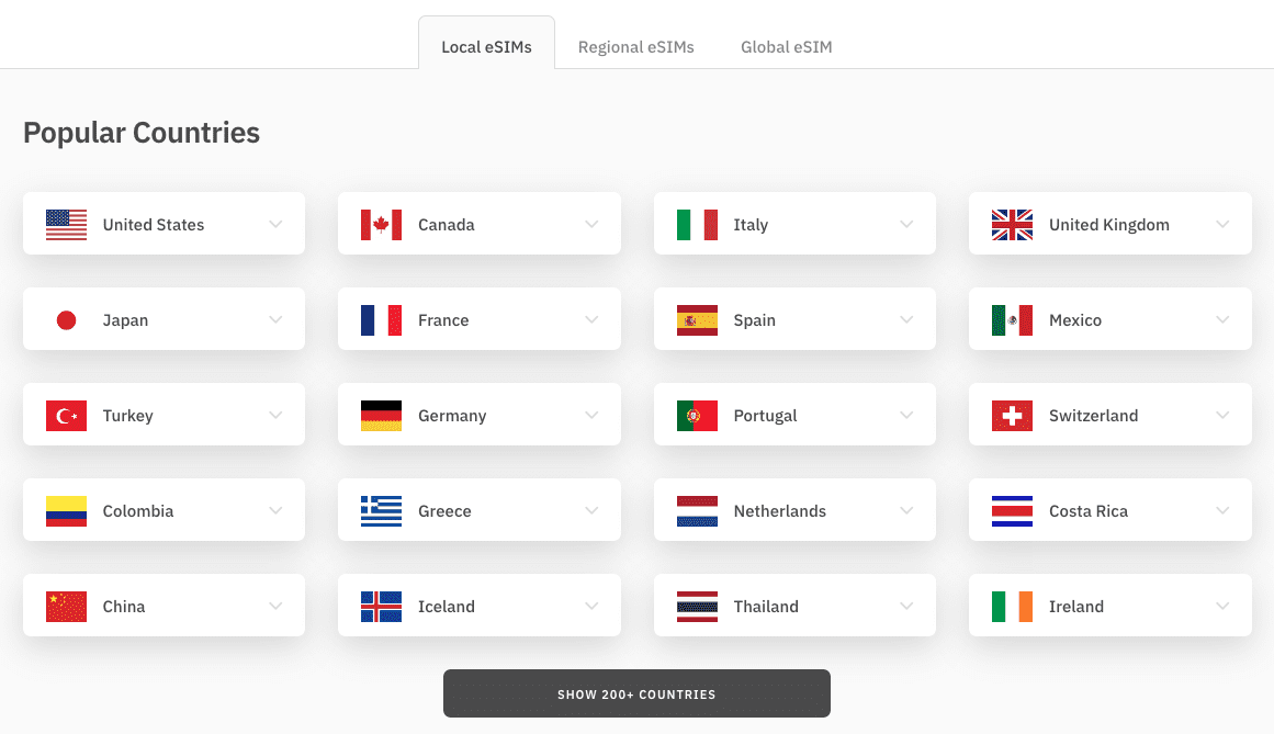 Airalo eSIM Countries