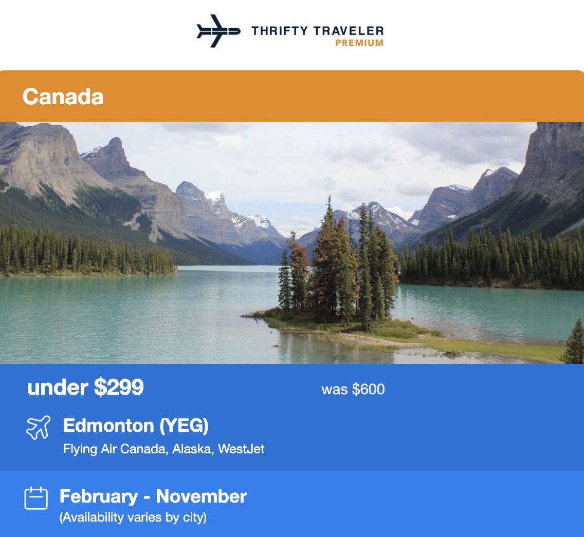 Edmonton flight deal