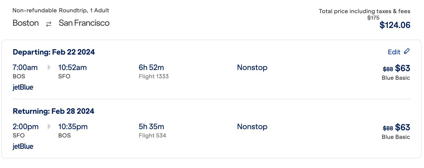 boston to san francisco