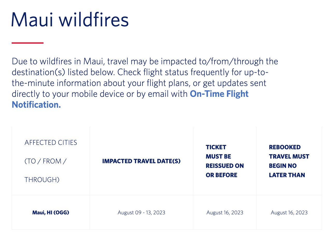 delta maui waiver
