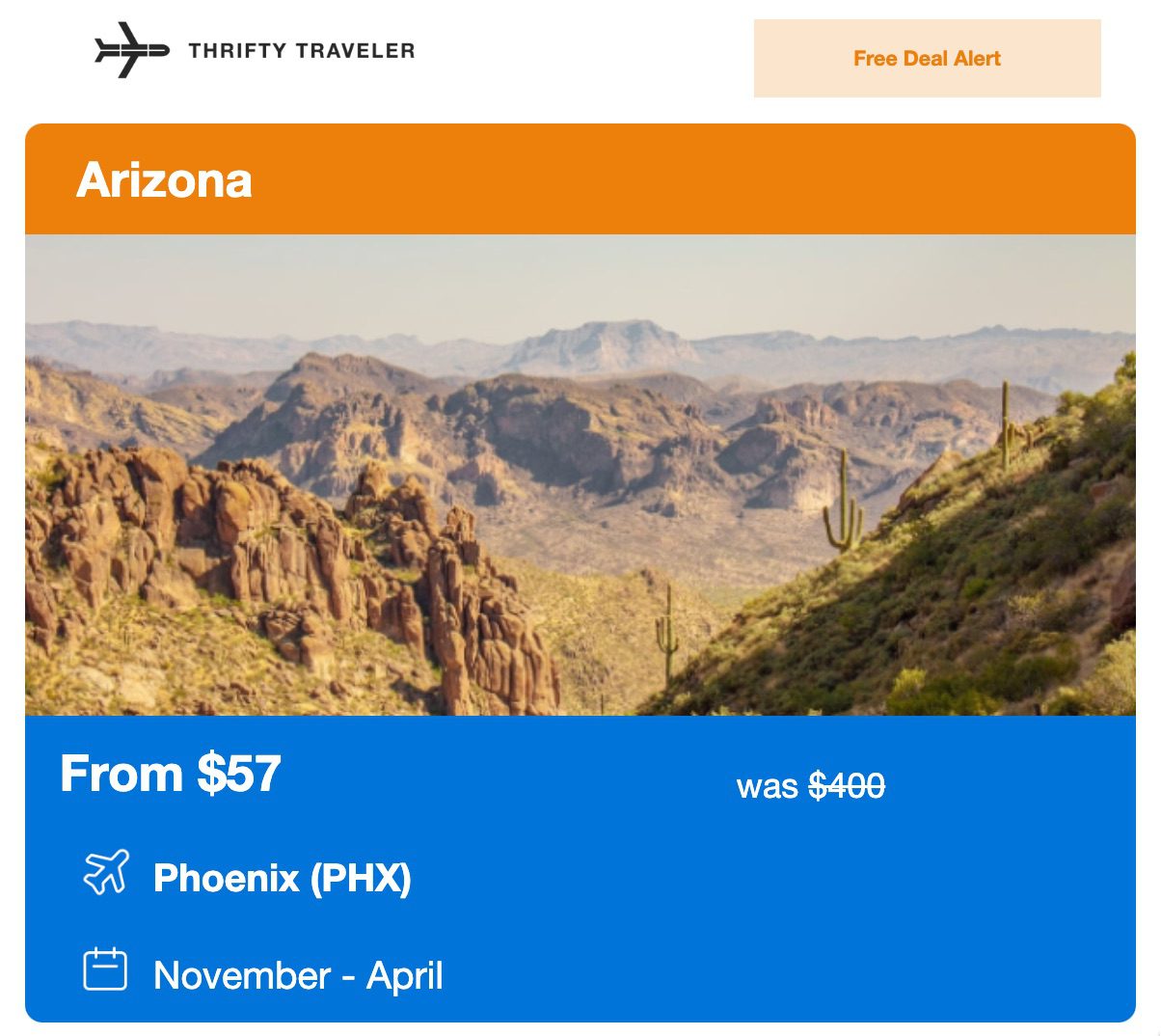 phoenix flight deal for $57