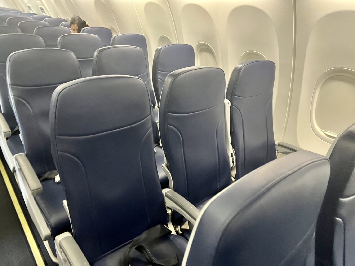 blue airplane seats